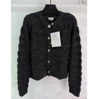 Luxury Cheap Chanel Wool Cardigan CH110664 Black 2025