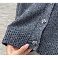 Well Crafted Chanel Wool Heart Cardigan CH110659 Grey 2025