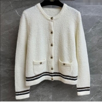 New Release Creation Chanel Cashmere Cardigan CH110511 White 2025