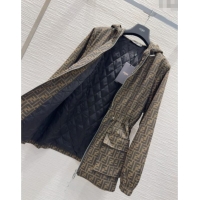 Traditional Discount Fendi Cotton FF Coat FE091922 Brown 2025