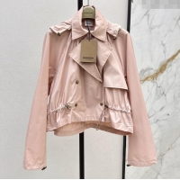 Best Quality Burberry Hooded Jacket B82103 Pink 2025