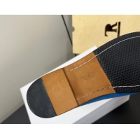 Perfect The Row Suede Flat Loafers Blue 0604112