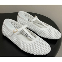 Classic Hot The Row Mesh T Ballet Flats White TR071002 0710120