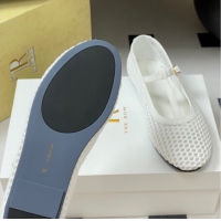 Classic Hot The Row Mesh T Ballet Flats White TR071002 0710120
