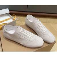 Good Looking The Row Suede Sneakers White 0711036