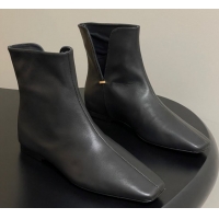 Perfect The Row Lambskin Flat Ankle Boots TR082701 Black 2025