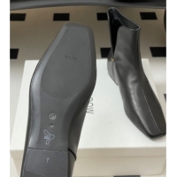 Perfect The Row Lambskin Flat Ankle Boots TR082701 Black 2025