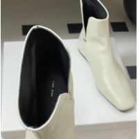 Shop Cheap The Row Lambskin Flat Ankle Boots TR082701 White 2025