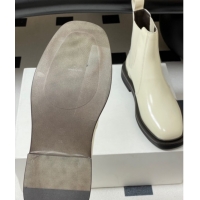 Unique Style The Row Calfskin Flat Ankle Boots TR082702 White 2025