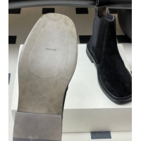 Good Quality The Row Suede Flat Ankle Boots TR082702 Black 2025