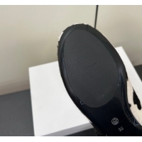 Stylish The Row Printed Mohair Mary Janes Ballet Flats White/Black TR082703