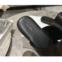 Hot Style The Row Signum Flat Thong Slides Sandal in Calfskin TR082704 Black 2025