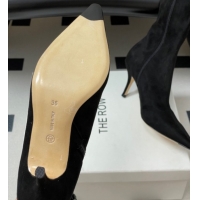 Shop Duplicate The Row Liisa Kitten Ankle Boot 8.5cm in Suede Black 1028054