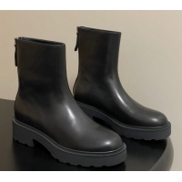 Unique Style The Row Nobilis Fast Platform Ankle Boots 4cm in Leather Black 1028061