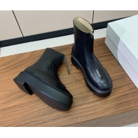 Purchase The Row Leather Zipped Platform Ankle Boots 5cm 1028074 Black 2025