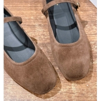 Grade The Row Suede Mary Janes Pumps 3.5cm TR102804 Brown 2025