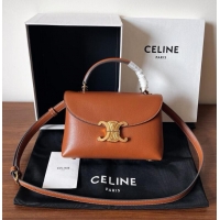 Market Sells Celine Medium Nino Top Handle bag in Supple Calfskin 117523 Tan
