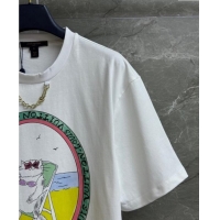 Grade Quality Louis Vuitton LV Grace Codddington Cotton T-Shirt 0919 White 2025
