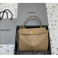 Spot Discount Balenciaga Rodeo Mini Handbag In Smooth Calfskin 78972 Latte Beige/Gold