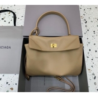 Original Cheap Balenciaga Rodeo Small Handbag In Smooth Calfskin 78972 Latte Beige/Gold