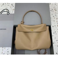 Market Sells Balenciaga Rodeo Large Handbag in smooth calfskin 78972 Latte Beige/Gold