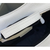 Classic Cheap Balenciaga Neo Cagole XS Lambskin Top Handle Bag 638515 White/Aged Silver 2025