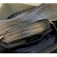 Spot Wholesale Balenciaga Neo Cagole XS Lambskin Top Handle Bag 638515 Black/Aged Silver 2025