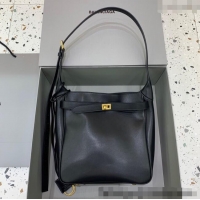 Original Cheap Balenciaga Bel Air Small Hobo Bag in  smooth calfskin 78972 black aged-gold hardware 2025