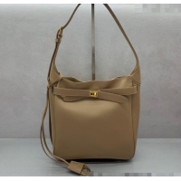 Luxury New Balenciaga Bel Air Small Hobo Bag in smooth calfskin 78972 latte beige aged-gold hardware 2025