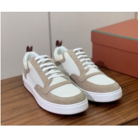 Good Quality Loro Piana Newport Walk Sneakers in Suede and Mesh White/Beige 0827002