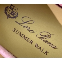 Crafted Loro Piana Summer Charms Walk Loafer in Suede LP110405 1971 Pink 2025