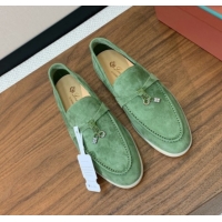 Good Looking Loro Piana Summer Charms Walk Loafer in Suede LP110413 Green 2025