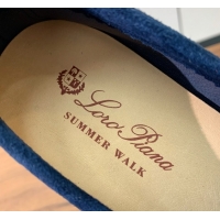 Top Quality Loro Piana Summer Charms Walk Loafer in Suede LP110418 Deep Blue 2025