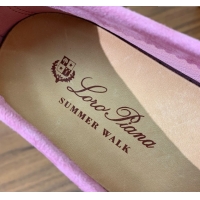 New Style Loro Piana Summer Charms Walk Loafer in Suede LP110422 Peach Pink 2025