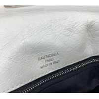 Super Quality Balenciaga BB Soft Small Flap Bag in peach calfskin 48086 white aged-silver hardware 2025