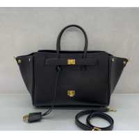 Well Crafted Balenciaga Bel Air Small Carry All Bag in smooth calfskin 48089 black aged-gold hardware 2025