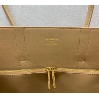 Buy Discount Balenciaga Bel Air Medium Carry All Bag in smooth calfskin 48090 latte beige aged-gold hardware 2025