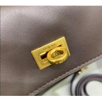 Grade Promotional Balenciaga Rodeo Small Handbag in smooth calfskin 78972 Coffee/Aged Gold 2024