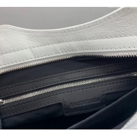 Grade Design Balenciaga Le City Small Bag in Arena Storico lambskin 49002 optic white shiny silver hardware 2025