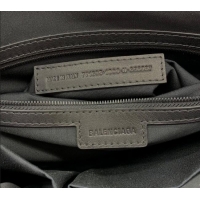 Unique Grade Balenciaga Le City Large Bag in Arena Storico lambskin 49007 All Black 2025