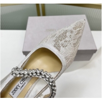 Elegant Jimmy Choo Bing Pumps 85 in White Lace J92201 2025