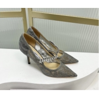 Most Popular Jimmy Choo Bing Pumps 85 in Grey Lace J92203 092203