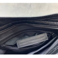 Cheap Grade Balenciaga Le City Small Bag in Arena Storico lambskin 49011 All Black 2025