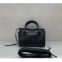 Grade Design Balenciaga Le City Mini Bag in Arena Storico lambskin 49012 All Black 2025