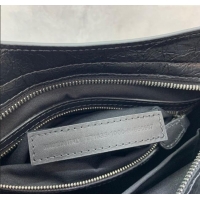 Super Quality Balenciaga Le City Small Bag in Arena Storico lambskin 49018 Black brass hardware 2025
