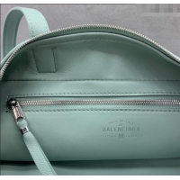 Promotional Balenciaga Carrie Bowling Bag Small in calfskin 26079 Green aged-silver hardware 2025