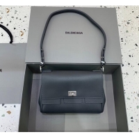 Market Sells Balenciaga Bel Air Flap Bag XS in smooth calfskin 0926 Grey/Aged Silver 2025