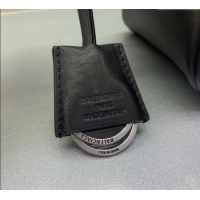 Good Product Balenciaga Bel Air Medium Shoulder Bag in smooth calfskin 26082 black aged-silver hardware 2025