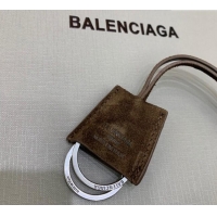 Super Quality Balenciaga Rodeo Large Handbag in suede With aged-silver hardware 78972 Dark Coffee Brown 2025