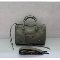 Market Sells Balenciaga Le City Small Bag in Arena Storico lambskin leather 0926 Green 2025